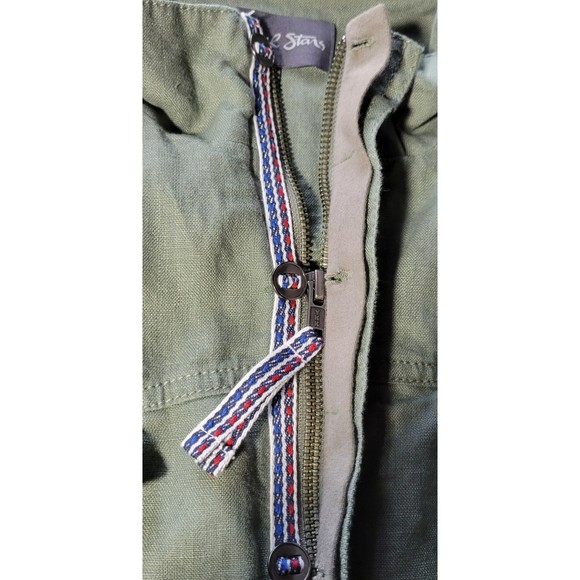 Michael Stars Womens XS 100% Linen Green Utility Jacket - Picture 6 of 10